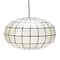 Hello Honey® 16" White Capiz Seashell & Black Oblong Ceiling Light